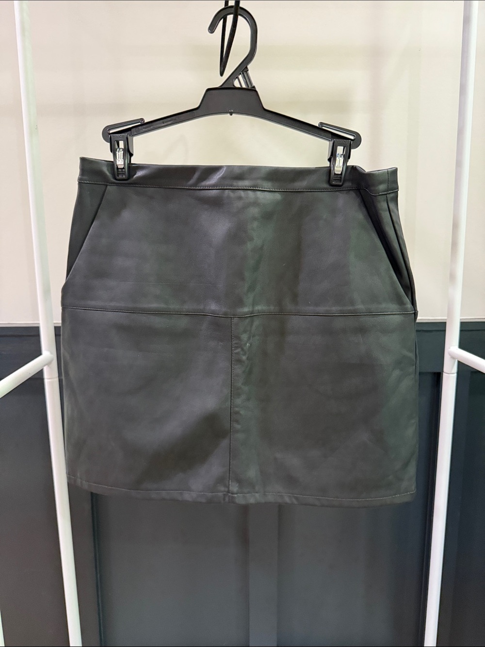 Shinestar Black Faux Leather Mini Skirt